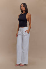 Catelyn Asymmetrical Scuba Jersey Top - Black