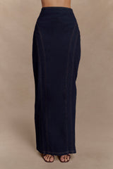 Alma Denim Maxi Skirt - Indigo Blue