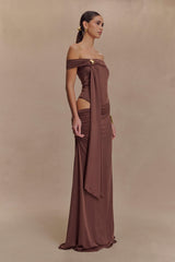 Oliver Slinky Maxi Dress - Chocolate