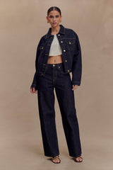 Mannon Mid Rise Denim Jeans - Washed Indigo Blue