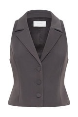 Mura Suiting Vest - Charcoal