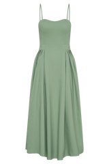 Rebecca Cotton Midi Dress - Basil