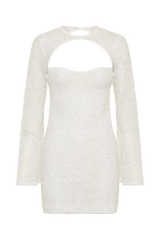 Paxton Pearl Beaded Mini Dress - White