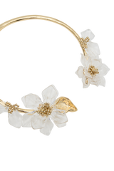 Naomi Acrylic Flower Necklace - Gold