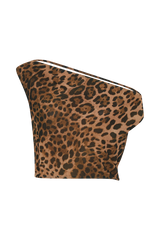 Yvonne Chiffon Off Shoulder Top - Leopard Print