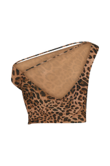 Yvonne Chiffon Off Shoulder Top - Leopard Print