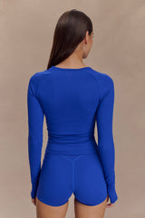 Eliana Long Sleeve Active Top - Cobalt