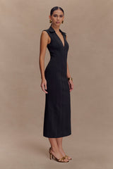 Keagan Sleeveless Midi Dress - Black