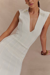 Keagan Sleeveless Midi Dress - Ivory