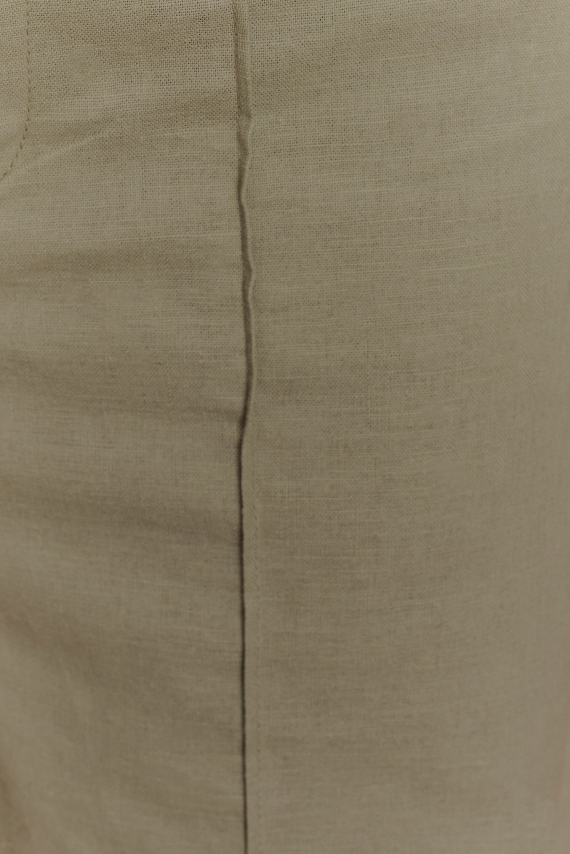 Brandi Linen Straight Leg Pant - Basil