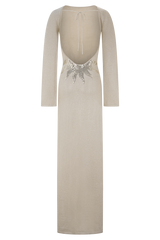 Atticus Knit Maxi Dress With Sequin - Gold