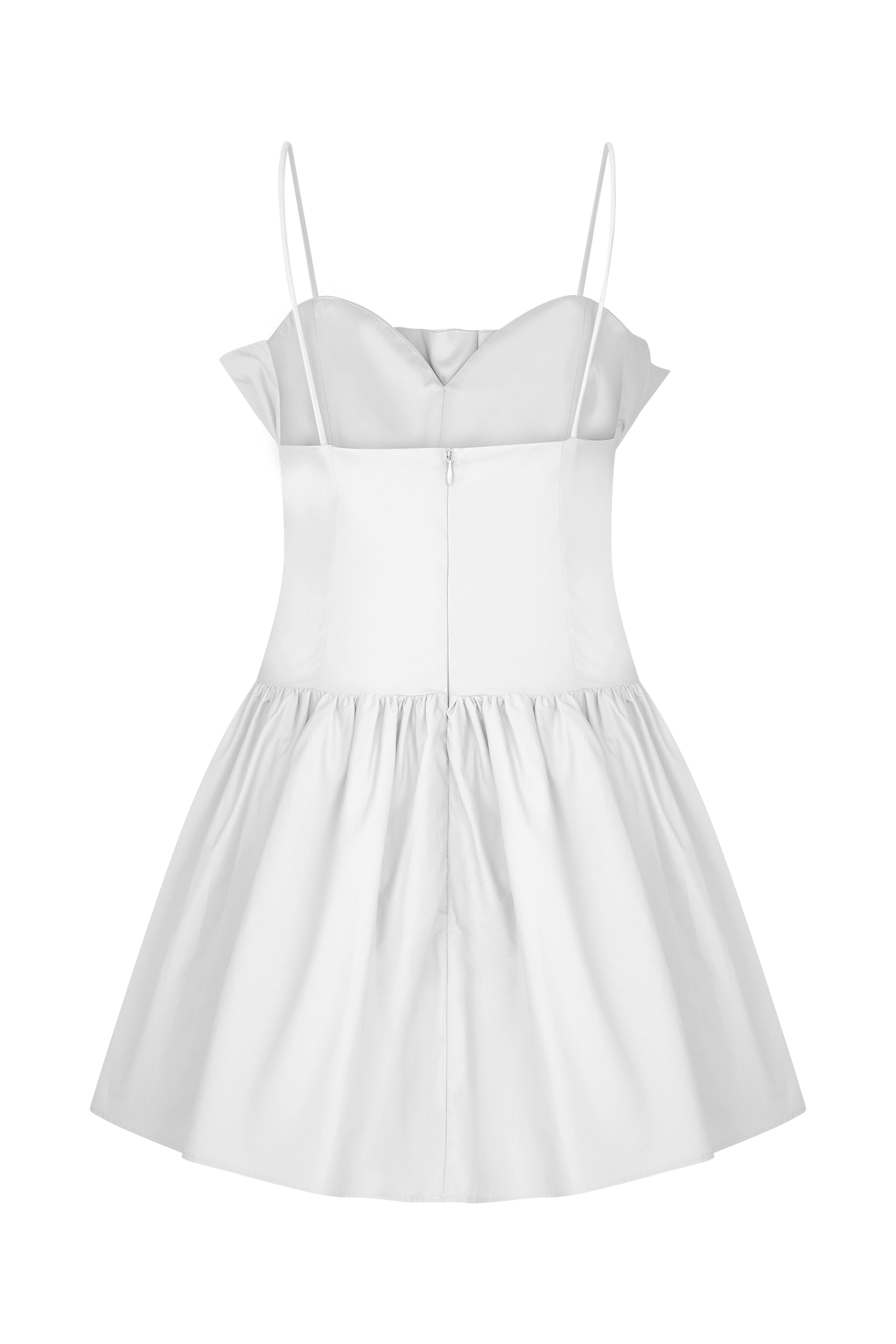 Janis Cotton Frill Mini Dress - White