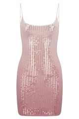 Mora Sequin Mini Dress - Ombre Pink